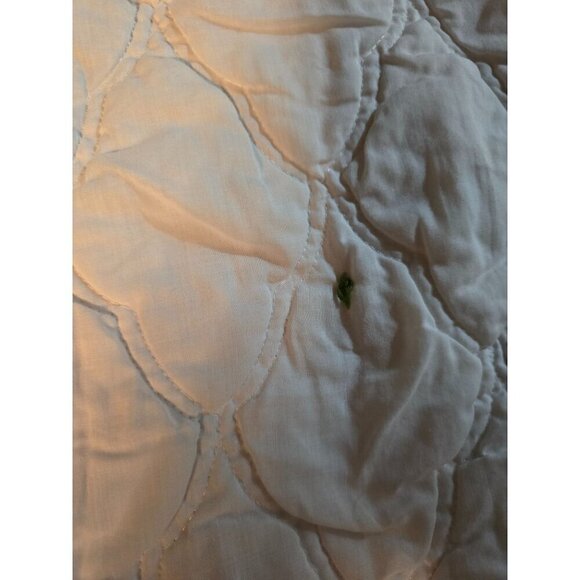 Vintage Handmade Red Cottagecore Patchwork Floral Quilted Throw Blanket - Picture 11 of 13